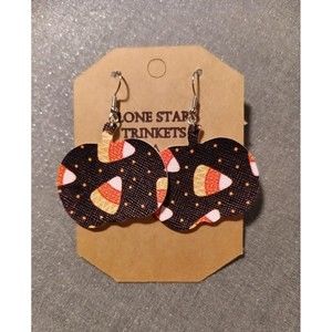 Candy Corn Pumpkin Earrings #2